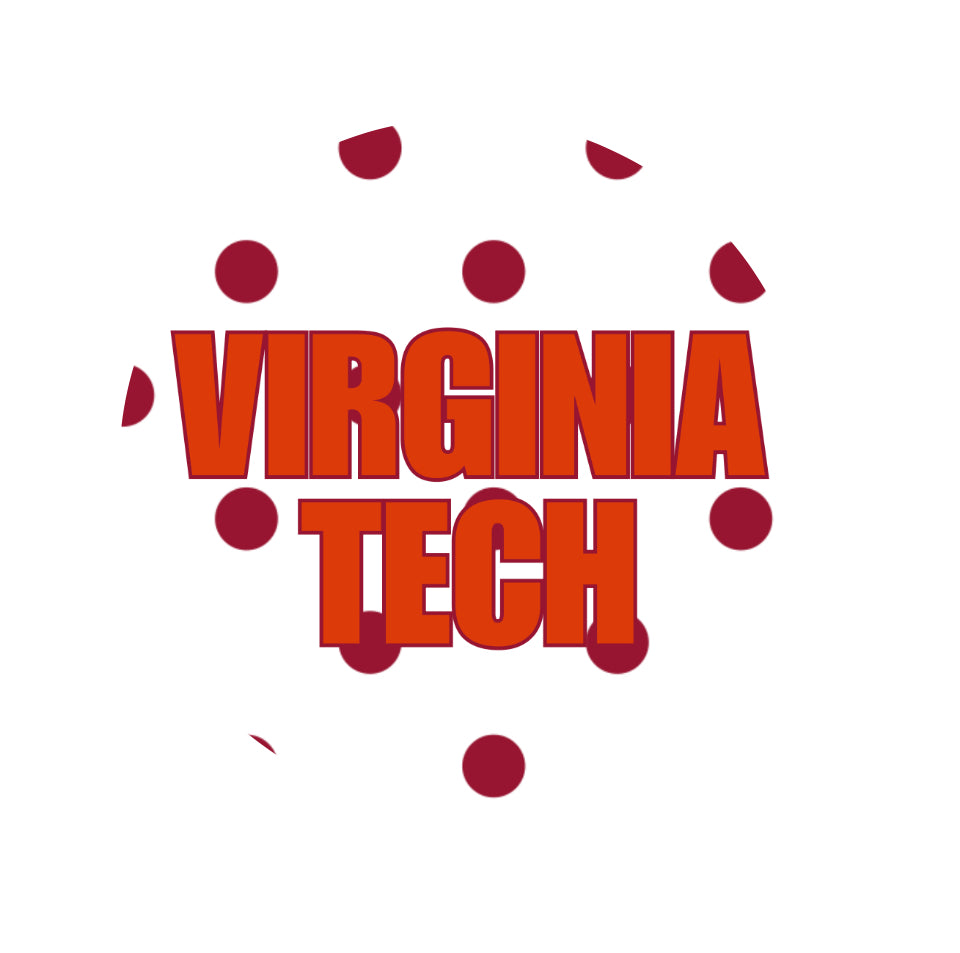 VT - Virginia Tech w/ Polka Dots